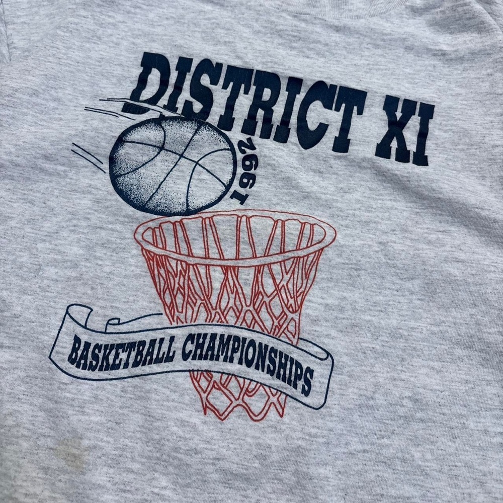 Vintage 1992 Miller graphic basketball single stitch tee - Picture 4 of 7